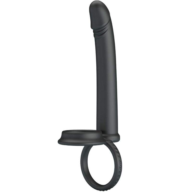 Dillion Double Penetration Double Cock Ring Black | Niks.fi verkkokauppa