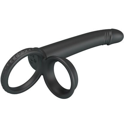 Dillion Double Penetration Double Cock Ring Black | Niks.fi verkkokauppa
