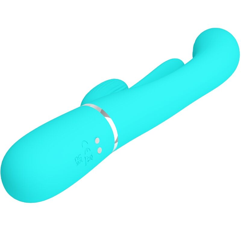 Shania Triple Rabbit Multifunction Vibrator 3 In 1 Blue | Niks.fi verkkokauppa
