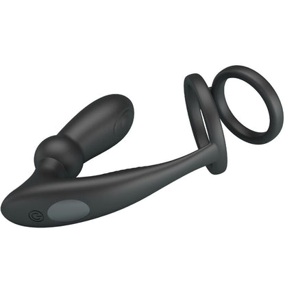 Emoni Penis Ring + Anal Plug 12 Vibrations Black | Niks.fi verkkokauppa