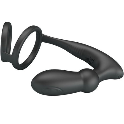 Emoni Penis Ring + Anal Plug 12 Vibrations Black | Niks.fi verkkokauppa