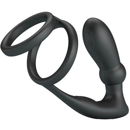 Emoni Penis Ring + Anal Plug 12 Vibrations Black | Niks.fi verkkokauppa