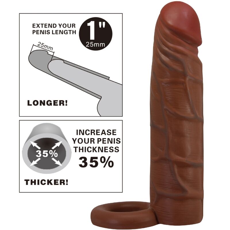 Kaile Penis Sleeve With 2.5 Cm Extension Mulatto | Niks.fi verkkokauppa
