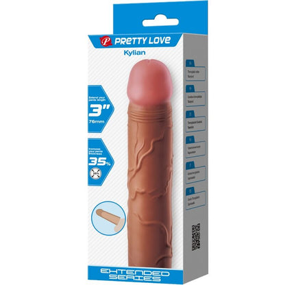 Kylian Penis Sleeve With 7.6 Cm Extension Mulatto | Niks.fi verkkokauppa