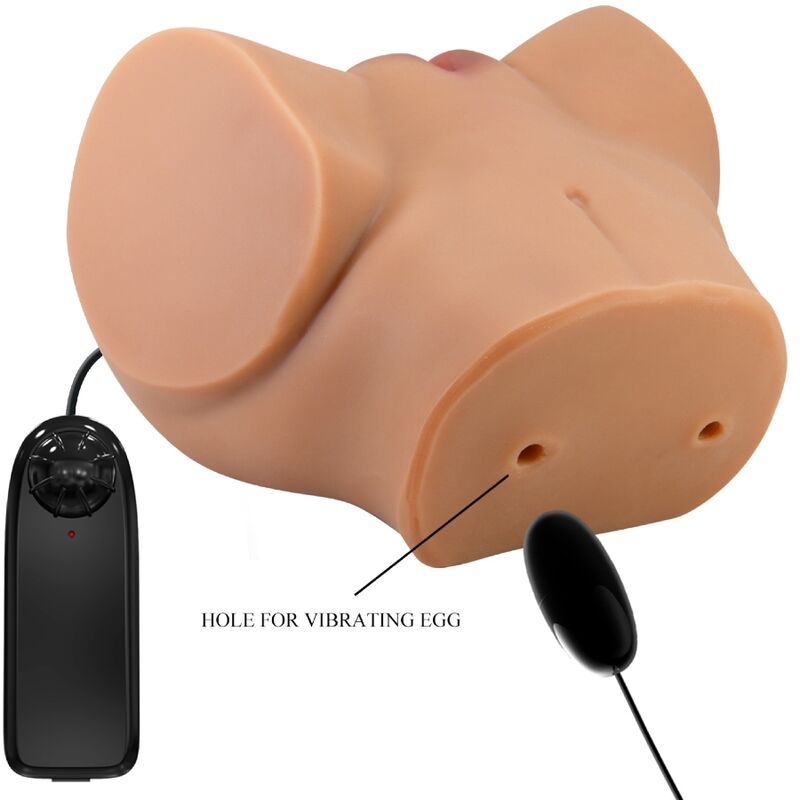 Emilia Ass Vibrator With Realistic Vagina And Anus Flesh Remote Control | Niks.fi verkkokauppa