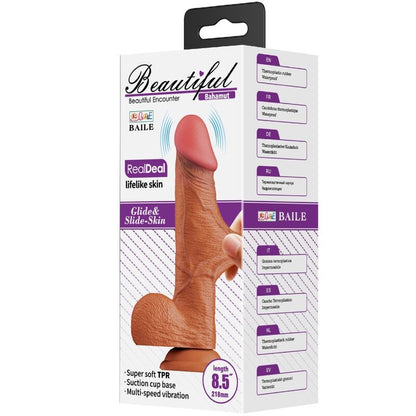 Bahamut Realistic Vibrator 21.8 Cm Flesh Remote Control | Niks.fi verkkokauppa