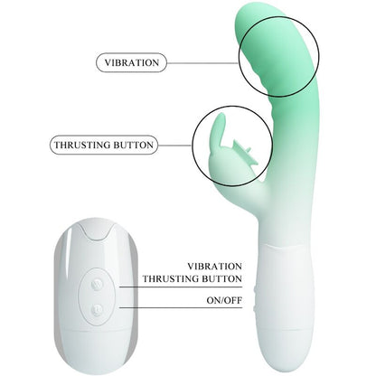 Cerberus Rabbit Vibrator 3O Vibrations Green | Niks.fi verkkokauppa