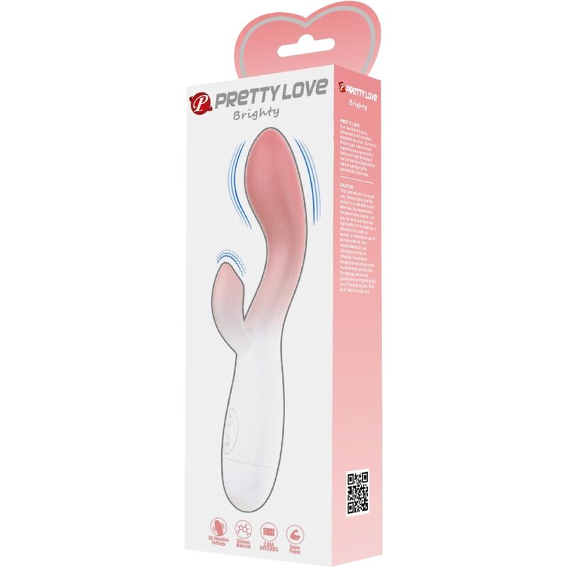 Brighty G-Spot Vibrator + Clitoris Stimulator 30 Vibrations Pink | Niks.fi verkkokauppa