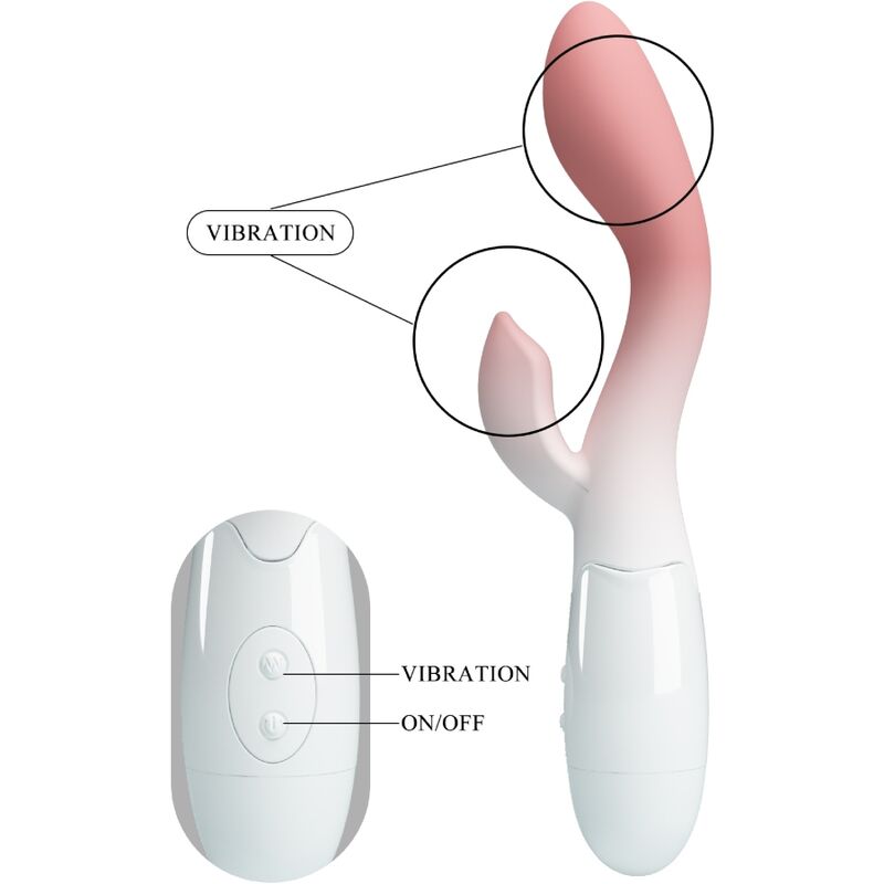 Brighty G-Spot Vibrator + Clitoris Stimulator 30 Vibrations Pink | Niks.fi verkkokauppa