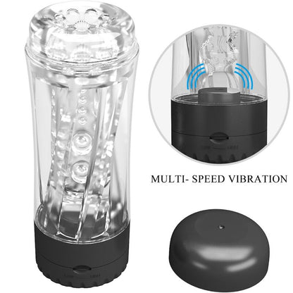 Tamara Male Masturbator Multi-Speed Vibrator Black | Niks.fi verkkokauppa