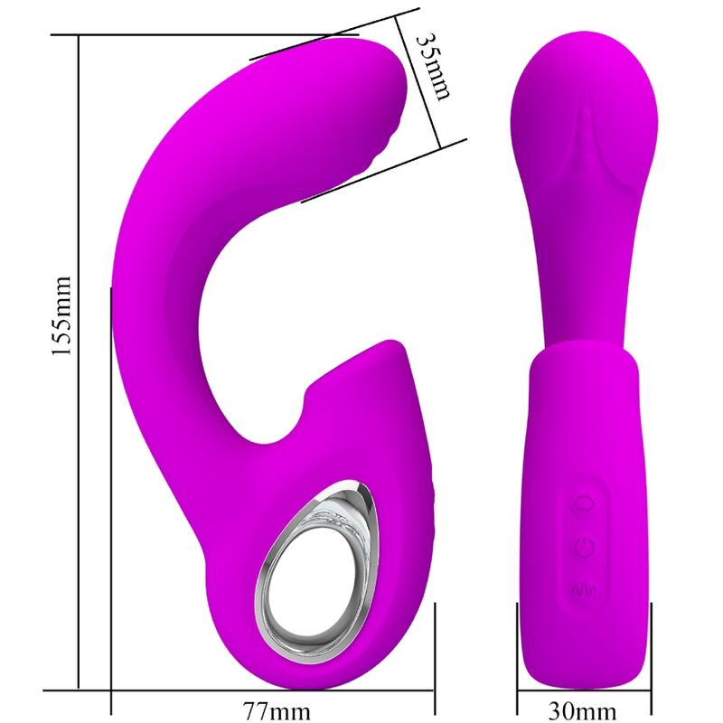 Sibel Sibel G-Spot Vibrator + Clitoris Stimulator 10 Vibrations Purple | Niks.fi verkkokauppa