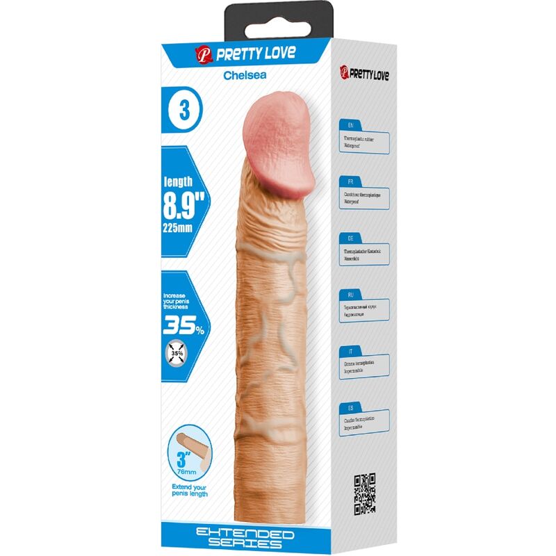 Chelsea Penis Sleeve With 7.6 Cm Extension Flesh | Niks.fi verkkokauppa