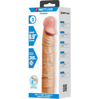 Chelsea Penis Sleeve With 7.6 Cm Extension Flesh | Niks.fi verkkokauppa