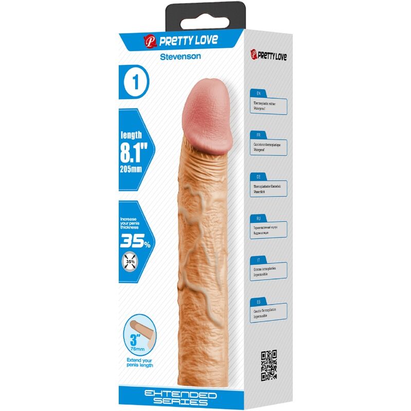 Stevenson Penis Sleeve With 7.6 Cm Extension Flesh | Niks.fi verkkokauppa