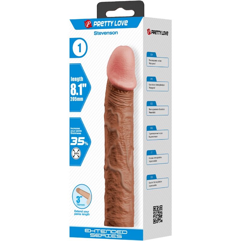 Stevenson Penis Sleeve With 7.6 Cm Extension Mulatto | Niks.fi verkkokauppa
