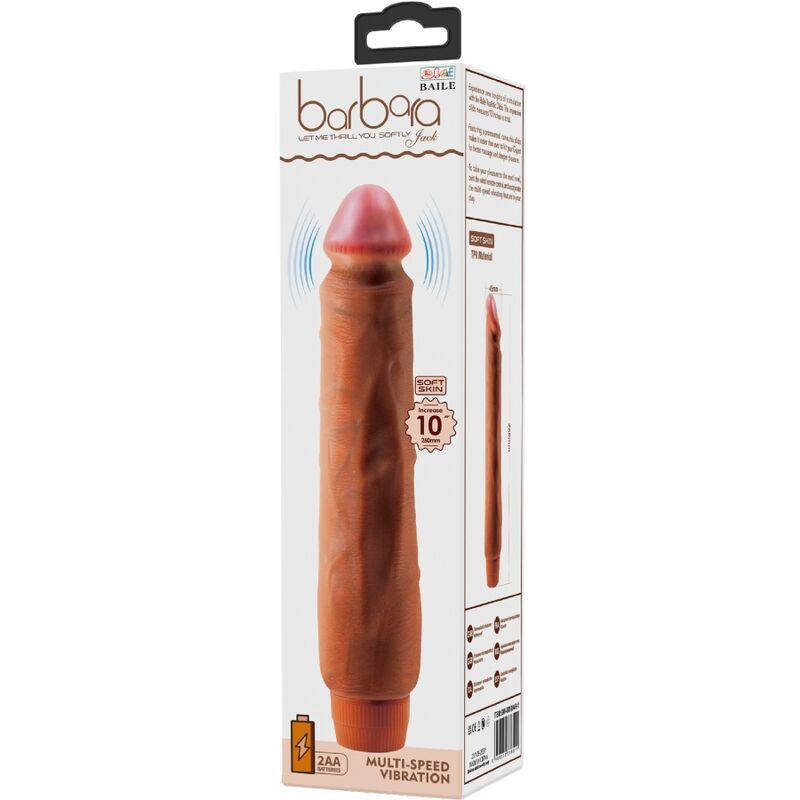 Jack Realistic Vibrator 26 Cm Mulatto | Niks.fi verkkokauppa