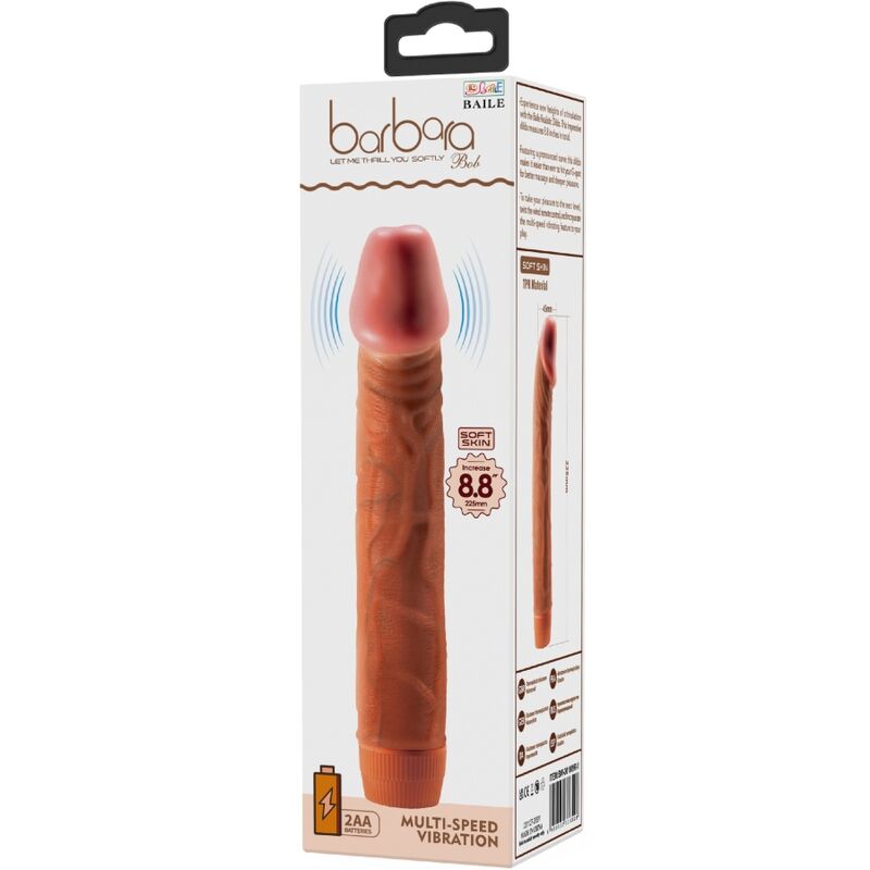 Bob Realistic Vibrator 22.5 Cm Mulatto | Niks.fi verkkokauppa