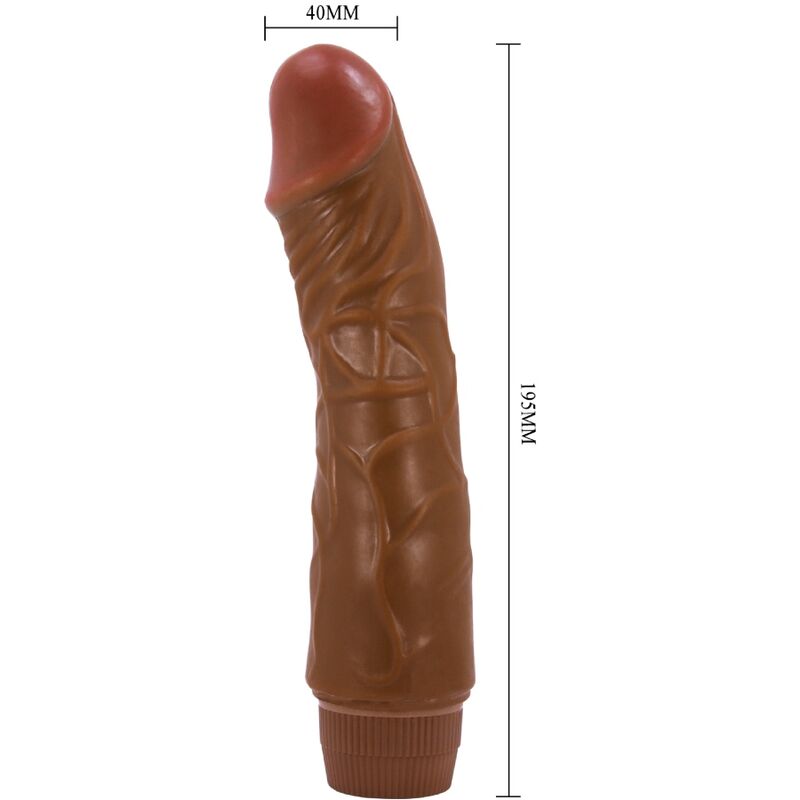 Jeff Realistic Vibrator 19.5 Cm Mulatto | Niks.fi verkkokauppa