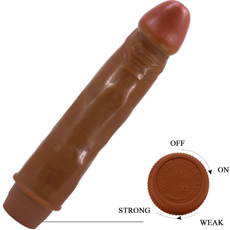 Dwarf Realistic Vibrator 21 Cm Mulatto | Niks.fi verkkokauppa