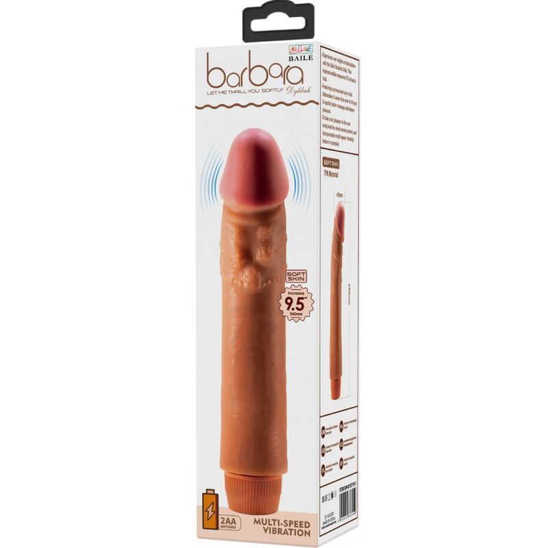 Dybbuk Realistic Vibrator 24 Cm Mulatto | Niks.fi verkkokauppa
