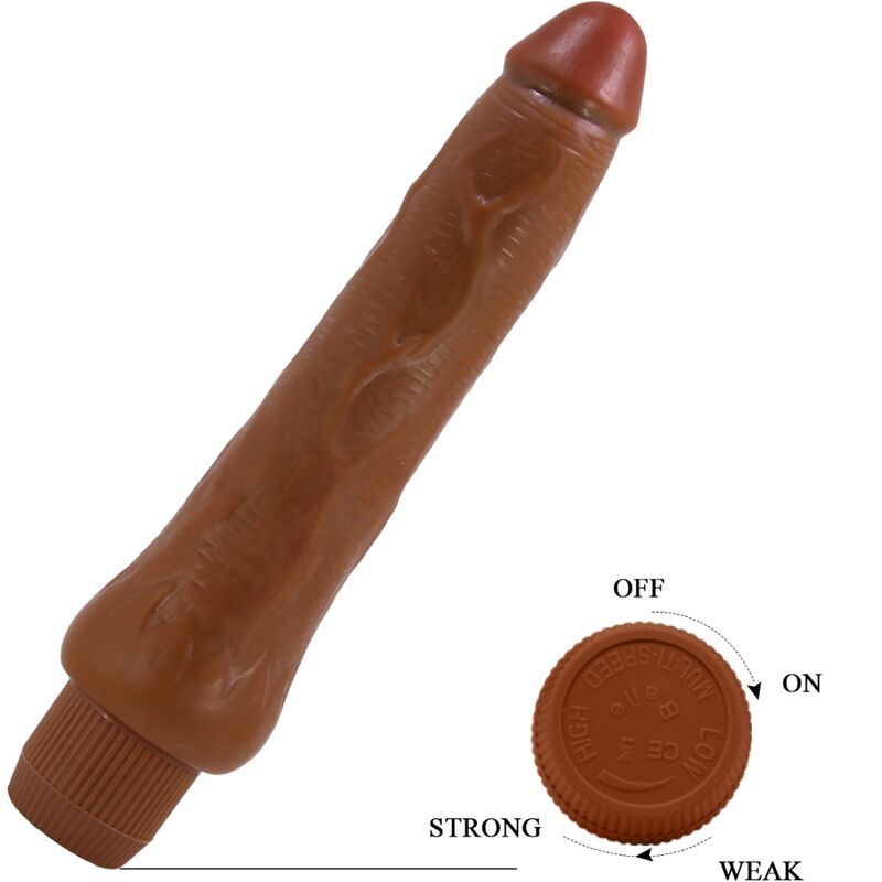 Dryad Realistic Vibrator 25 Cm Mulatto | Niks.fi verkkokauppa