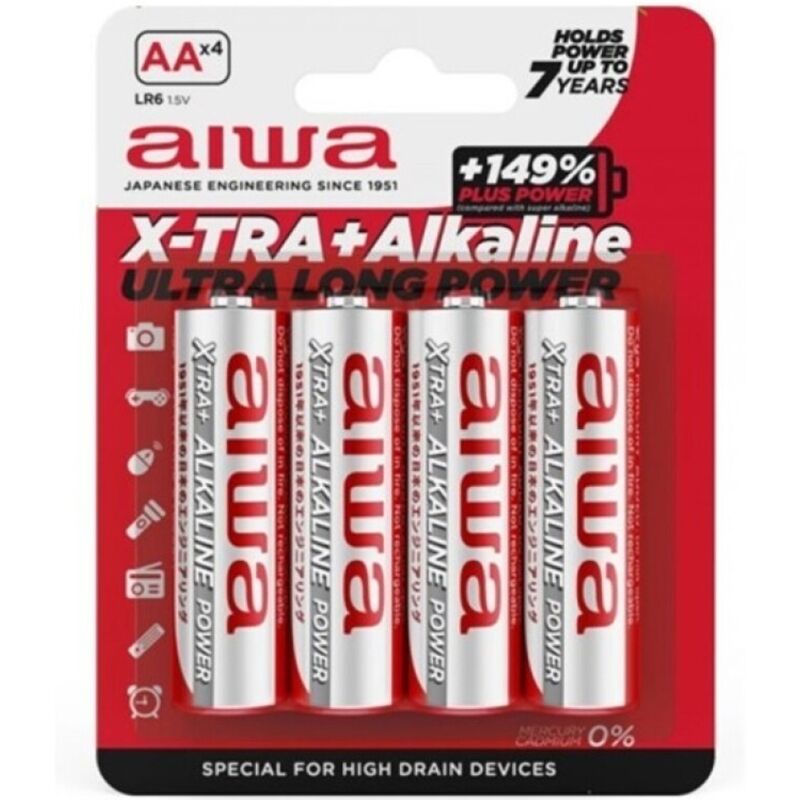 X-Tra Alkaline Aa Alkaline Battery Lr6 Blister*4 | Niks.fi verkkokauppa