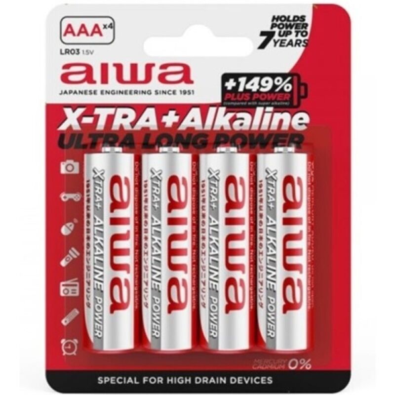 X-Tra Alkaline Aaa Alkaline Battery Lr03 Blister*4 | Niks.fi verkkokauppa