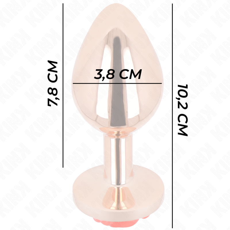 Kinkpink Gold Anal Plug With Red Rose L | Niks.fi verkkokauppa