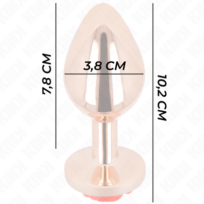Kinkpink Gold Anal Plug With Red Rose L | Niks.fi verkkokauppa