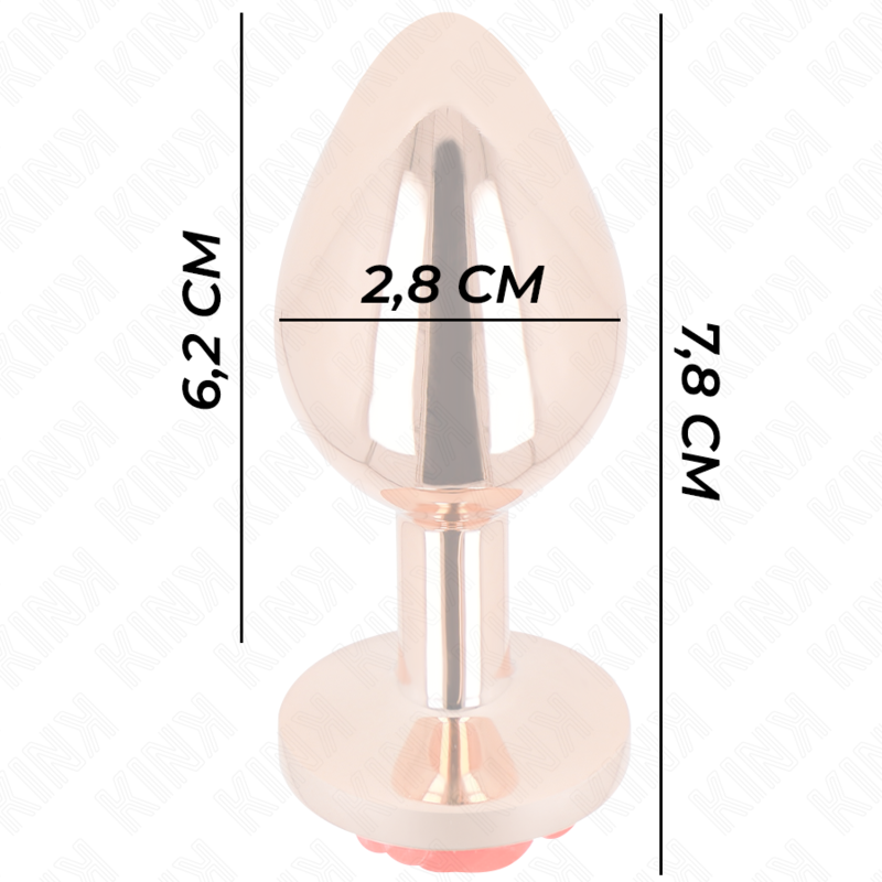 Kinkpink Gold Anal Plug With Red Rose S | Niks.fi verkkokauppa