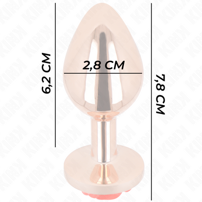 Kinkpink Gold Anal Plug With Red Rose S | Niks.fi verkkokauppa