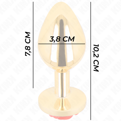Kink Plug Anal Gold Rose Red Size L | Niks.fi verkkokauppa