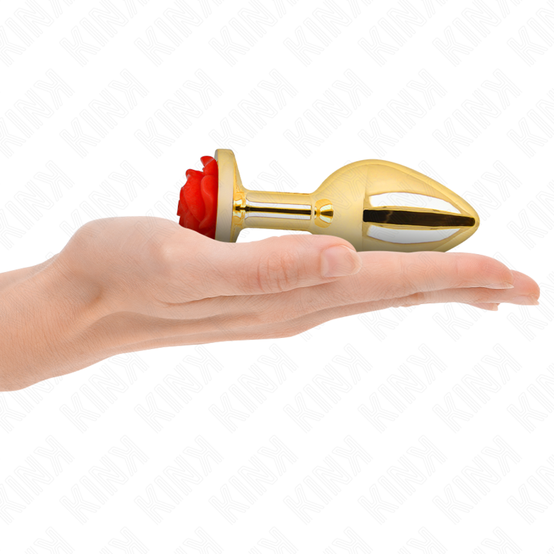 Kink Plug Anal Gold Rose Red Size L | Niks.fi verkkokauppa