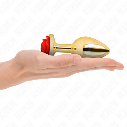 Kink Plug Anal Gold Rose Red Size L | Niks.fi verkkokauppa