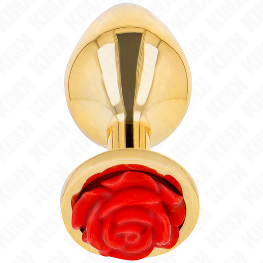 Kink Plug Anal Gold Rose Red Size S | Niks.fi verkkokauppa