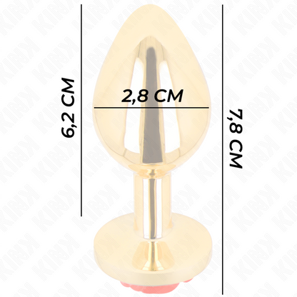 Kink Plug Anal Gold Rose Red Size S | Niks.fi verkkokauppa