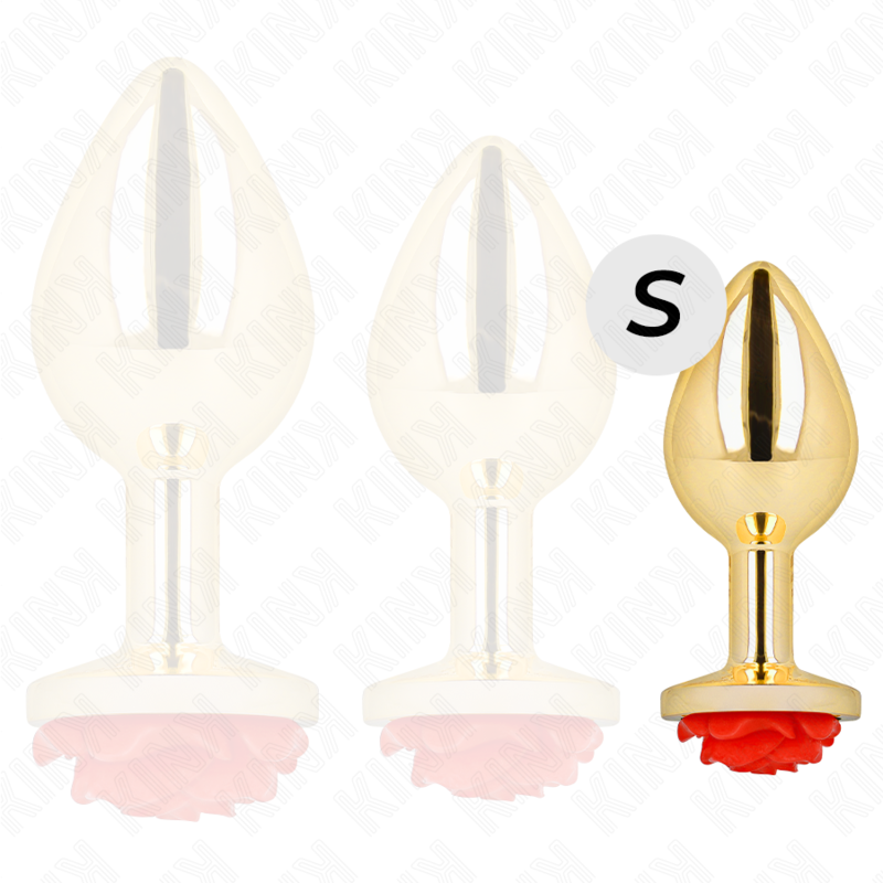 Kink Plug Anal Gold Rose Red Size S | Niks.fi verkkokauppa