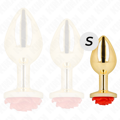 Kink Plug Anal Gold Rose Red Size S | Niks.fi verkkokauppa
