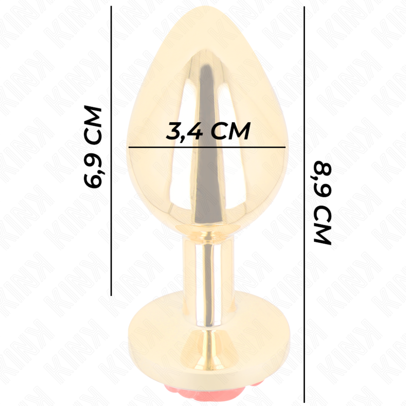 Kink Plug Anal Gold Rose Red Size M | Niks.fi verkkokauppa