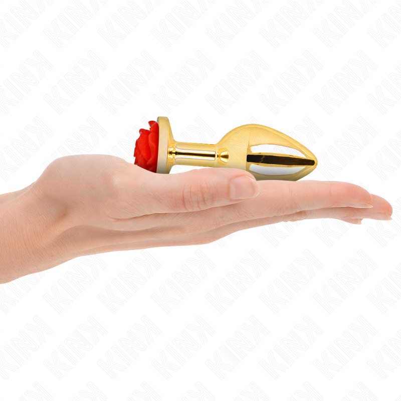 Kink Plug Anal Gold Rose Red Size M | Niks.fi verkkokauppa