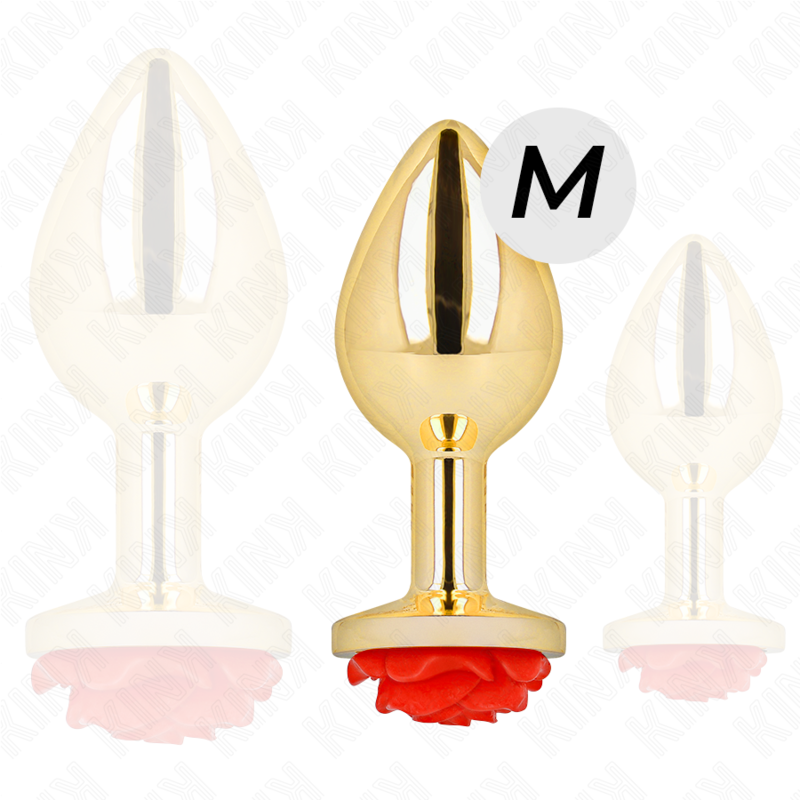 Kink Plug Anal Gold Rose Red Size M | Niks.fi verkkokauppa