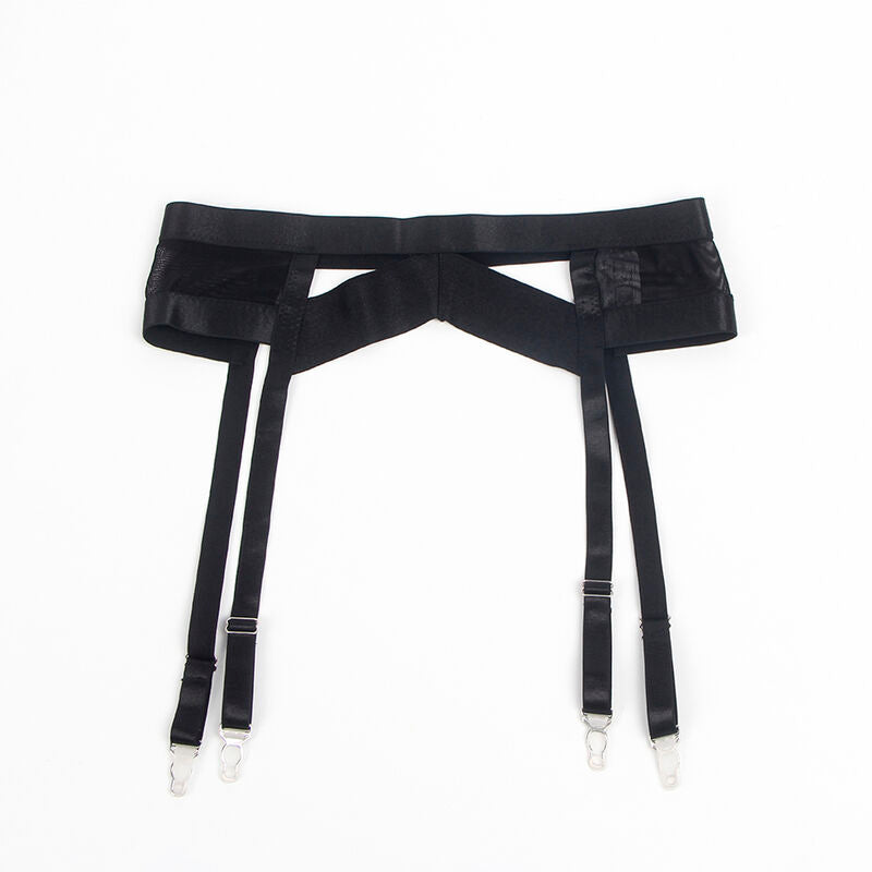 Subblime955236 Black Bondage Bra With Garter Set S/M | Niks.fi verkkokauppa