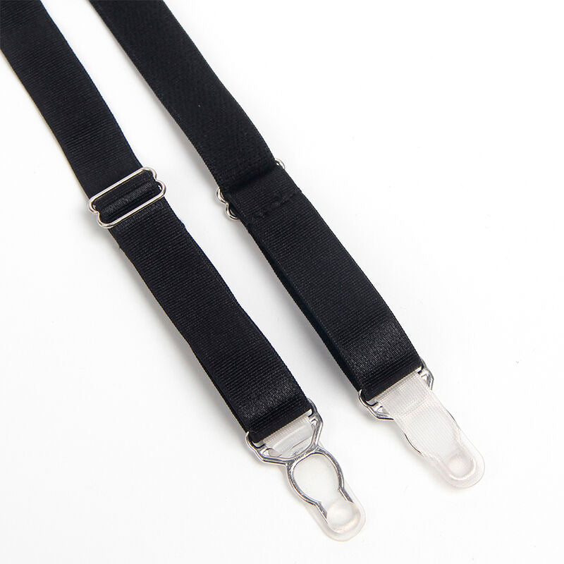 Subblime955243 Black Bondage Bra With Garter Set L/Xl | Niks.fi verkkokauppa