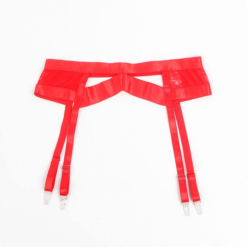 Subblime955250 Red Bondage Bra With Garter Set S/M | Niks.fi verkkokauppa