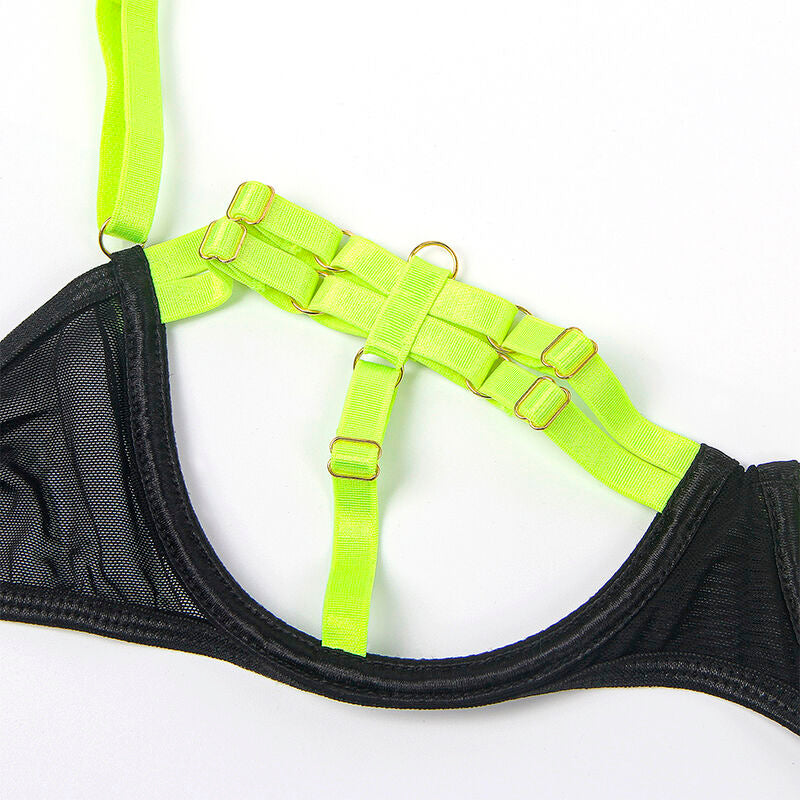 Subblime955281 Bra Set With Necklace And Leg Details Fluorescent Green L/Xl | Niks.fi verkkokauppa