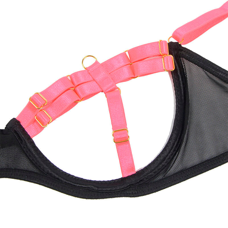 Subblime955304 Bra Set With Necklace And Leg Details Fluorescent Pink L/Xl | Niks.fi verkkokauppa
