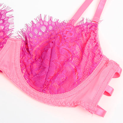 Subblime955366 Bra Set With Lace And Garter Lines Pink And Purple L/Xl | Niks.fi verkkokauppa