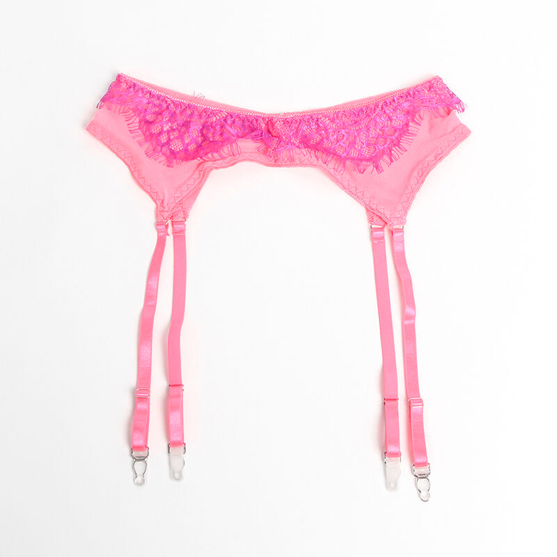 Subblime955366 Bra Set With Lace And Garter Lines Pink And Purple L/Xl | Niks.fi verkkokauppa