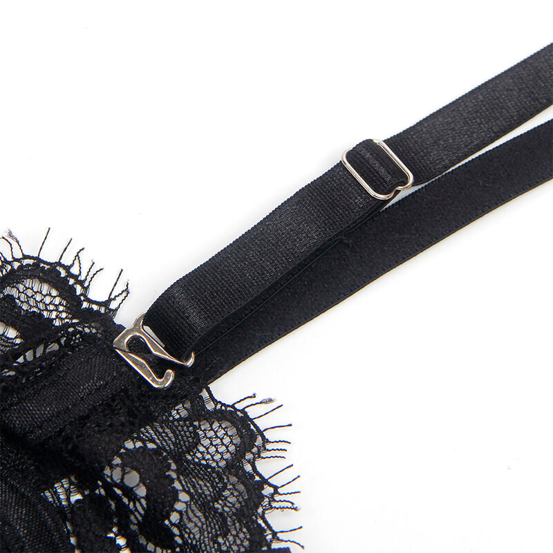 Subblime955502 Lace Bodysuit With Bows And Garters Black L/Xl | Niks.fi verkkokauppa