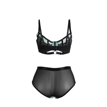 Subblime955557 Green Patent Leather Mesh Zipper Bra Set S/M | Niks.fi verkkokauppa